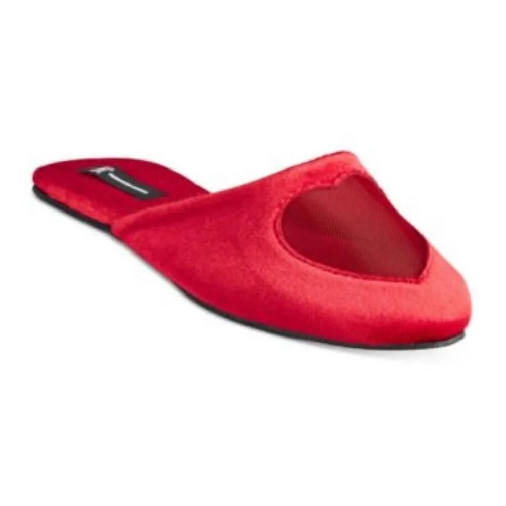 INC International Concepts - NWT Red Velvet Heart Slippers sz Med 7/8